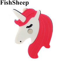 FishSheep New Fashion Large Unicorn Brooches For Women Beautiful Resin Animal Horse Brooch Pins Clothing Badges Accessories Gift 2024 - buy cheap