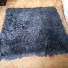 Gray Mongolian Fur Blanket Sofa Tibetan Lamb Fur Rug Home Decor Real Sheepskin Rugs And Carpets For Living Room Carpet 2024 - buy cheap