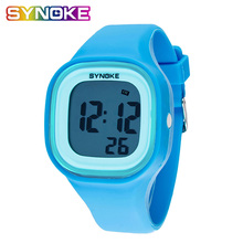 SYNOKE Pure Color Simple Men's Women's Electronic Watches Waterproof Colorful  Silica Gel Digital Electronic Watch Kid's Watch 2024 - buy cheap
