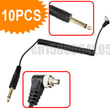 2pcs 2.5 3.5 PC-PC 6.35mm to Male FLASH PC Sync Cable Cord with Screw Lock For canon nikon DSLR Camera 2024 - buy cheap