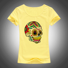 fashion Summer Shirts skull T Shirt Women O-neck printed T-shirt Casual t shirt Tops Tees Camisa Short Sleeve 1916 2024 - buy cheap