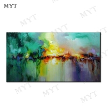 MYT Top Artist Pure Hand-painted High Quality Modern Art Green Pictures Oil Painting on Canvas Abstract Oil Paintings Unframe 2024 - buy cheap