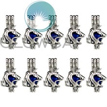 10X K849 Unicorn Head Pearl Cage Jewelry Making Beads Cage Essential Oil Diffuser Aromatherapy Locket Pendant 2024 - buy cheap