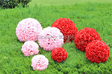 10 шт 13 см диаметр целующиеся шары розовые цветы шар для свадебной вечеринки Suppermarket Цветочные украшения 7 видов цветов 2024 - купить недорого