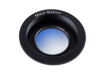 Черное металлическое кольцо-адаптер объектива камеры со стеклом M42 для Nikon D3200 D3300 D5100 D5200 D5500 D7100 D90 (M42-AI) 2024 - купить недорого