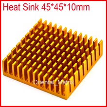 Disipador de calor, radiador pequeño, dorado, envío gratis, 5 uds., 45x45x10mm 2024 - compra barato