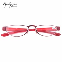 R11003 Eyekepper Stainless Steel Frame Rim Plastic Arms Women's Reading Glasses W/pouch+1.0/1.25/1.5/1.75/2.0/2.25/2.5/3/3.5 2024 - buy cheap