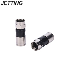 JETTING-conector de compresión tipo RG6 F, Conector de cierre rápido para satélite del cielo, Cable virgen, 10 unids/lote 2024 - compra barato