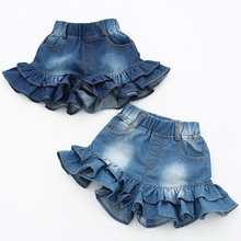 Chumhey-pantalones cortos de mezclilla suave para niñas, ropa de verano con bordado de animales, 3-8T 2024 - compra barato