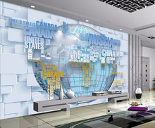 Wallpaper Mural Wall Sticker HD Fashion English Letter Map 3D TV Backdrop Wall papel de parede 3d wallpaper 2024 - buy cheap