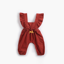 Infant baby romper Spring autumn cotton ribbon bowknot princess girls jumpsuit toddler baby overalls children suspender pants 2024 - buy cheap