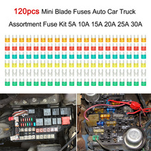 Caja de fusibles para coche, Kit surtido de fusibles para camión, 5A, 10A, 15A, 20A, 25A, 30, 120 unids/set por juego 2024 - compra barato
