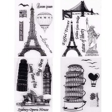 World's landmark building Transparent clear stamp for DIY Scrapbooking/Card Making/Kids Christmas Fun Decoration Supplies 2024 - buy cheap