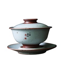 150 мл японский стиль грубая керамика Gaiwan керамический чайный набор кунг-фу китайские мастера чашка чай Tureen чайные чаши домашние чаши для чая 2024 - купить недорого