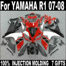 High quality fairings for Yamaha injection molded YZFR1 2007 2008 red white black fairing kit YZFR1 07 08 BC49 2024 - buy cheap