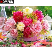 HOMFUN 5D DIY Diamond Painting Full Square/Round Drill "Flower bouquet" 3D Embroidery Cross Stitch gift Home Decor A01892 2024 - buy cheap