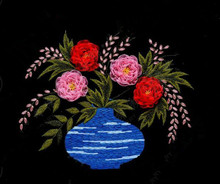 Needlework,DIY Ribbon Cross stitch Sets for Embroidery kit,blue vase red rose flower ribbon Cross-Stitch handwork wedding gift 2024 - buy cheap