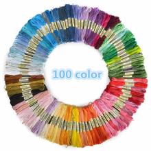 Kit de hilos de bordar, herramientas de costura DIY, punto de cruz, Multicolor, 100 unids/paquete 2024 - compra barato