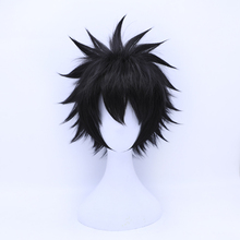 Черный короткий парик My Hero Academy Dabi, костюм для косплея, термостойкие синтетические волосы для мужчин и женщин 2024 - купить недорого