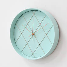 12-inch Creative Minimalist Clock Mint Green Round Wall Clock Modern Design Kitchen Bedroom Study Mute Decorative Quartz Clock 2024 - buy cheap