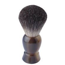 Deluxe faux horn black badger shaving brushes for barber shop FO009 beard shaving brush 2024 - buy cheap