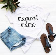 Волшебная мама, женская футболка, хлопковая хипстерская забавная футболка, подарок для девушек, футболка для молодых девушек, Прямая поставка 2024 - купить недорого
