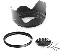 62mm 62 mm Flower Lens Hood +UV Filter +Lens Cap for Canon EOS 400D 550D 500D 600D 1100D Nikon D80 D50 D7000 D3100 DS DSLR 2024 - buy cheap