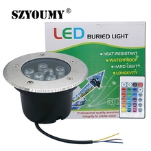 SZYOUMY RGB LED Underground Light Outdoor Buried Recessed 9W 15W 24W AC220V Floor Lamp Waterproof Landscape Stair Light 2024 - buy cheap