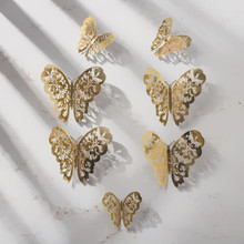 12 Pcs 3D Hollow Wall Stickers Butterfly Fridge for Home Decoration Mariposas Decorativas Wall Decor Mariposas Decorativas 611 2024 - buy cheap