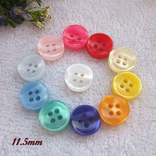 250pcs 11.5mm Mixed colors 4 holes Bowl Pearlescent Resin Shirt Buttons for Clothing Accessories Loose Buttons Sewing Supplies 2024 - buy cheap