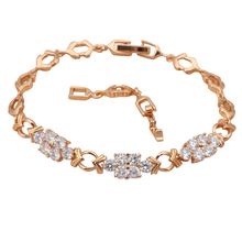 Design! Novidade joias brancas com cristal de zircão tons de ouro pulseiras moda joias tb228 frete grátis 2024 - compre barato