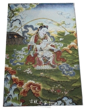 36 дюймов китайская тибетская вышивка шелк фэншуй Будда мать Будда статуя Танга картины росписи 2024 - купить недорого