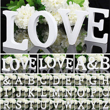 Белая деревянная Любовь Английский алфавит Свадебный знак романтическое свадебное украшение Сделай Сам Свадьба Любовь буквы реквизит для фотосъемки 2024 - купить недорого