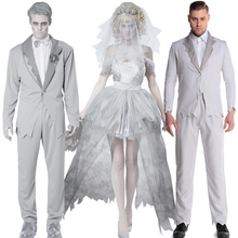 Halloween Costume Adult Mens Womens Vampire couple uniform Dead Beauty Ghost Bride Cosplay Corpse Bridal Costumes Ghost Dress 2024 - buy cheap