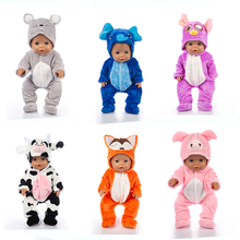 New Animal Set + Shoes  Doll Clothes Fit For 43cm born baby Doll clothes reborn Doll Accessories 2024 - купить недорого