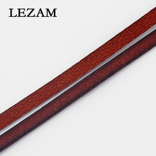 5meter Dark Brown 5mm Flat Thin Genuine Leather Cord For Diy Bracelet Necklace Jewelry Making Rope Material Components 2024 - buy cheap
