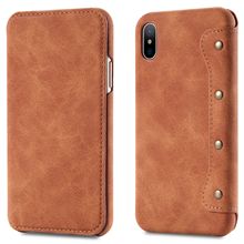 Retro PU Leather Case For iPhone X xs MAX XR 8 7 6 Plus Card Slot Wallet Cover For Samsung S10 S10e S9 Plus Note 8 Note9 Case 2024 - buy cheap