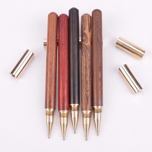 5 Pcs/lot Wood with Brass Ball Roller Pens 0.5mm Ink Ballpoint Pen for Writing Wholesale 2026 2024 - buy cheap