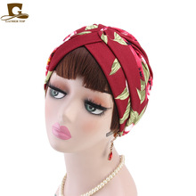 Turbante floral para mujeres, Turbante Vintage, sombrero de diadema, Turbante para quimio, Hijab, accesorios para el cabello 2024 - compra barato