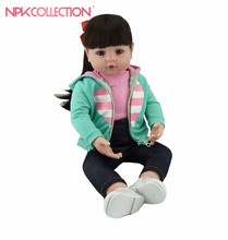 Кукла-реборн NPKCOLLECTION, мягкая силиконовая виниловая кукла ручной работы 48 см, Реалистичная Модная Кукла для новорожденных 2024 - купить недорого