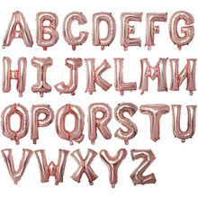 16 Inch Rose Gold Alphabet Letter Balloons Kids Birthday Party Decorations Aluminium Foil Ballon Wedding Party Festival Supplies 2024 - buy cheap