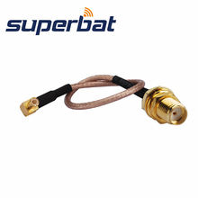 Supetbat MCX Male Right Angle to SMA BulkHead Female Cable RG316 20 cm for Wireless 2024 - buy cheap