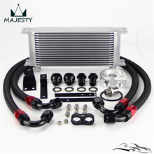 Radiador de óleo + kit de encaixe para s2000, ap1, ap2, 00-04, f20c, 2.0l, 05-09, f22c, 10 fileiras de alumínio 2024 - compre barato