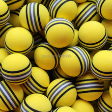 100 искусственные мячи для гольфа из вспененного этилвинилацетата, желтая Радужная губка, мяч для тренировок в помещении, вспомогательное средство для тренировок в гольф 2024 - купить недорого