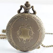 Vintage bronze Fashion quartz steampunk woman and men Modern clock gift pocket watch FOB chain 2024 - buy cheap