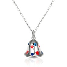 Hot Silver Color Bell Pendant Necklace Pretty Cute Christmas Theme Gift Jewelry For Women Top Quality ANGELTEARS N917 2024 - buy cheap