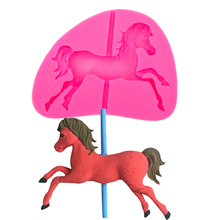 Trojan Cartoon Carousel horse 3D Silicone Mold Mould  For Soap,Candy,Chocolate,Ice,Cake Decorating tools T0552 2024 - buy cheap