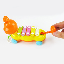 Hot Selling Drag Caterpillar Shape Knock On Piano Baby Kids 5-Note Xylophone Pull-along Musical Development Colorful Toy Gift 2024 - buy cheap