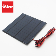 DC 5V 840mA  extend cable Solar Panel Polycrystalline Silicon DIY Battery Charger Module Mini Solar Cell wire toy 2024 - buy cheap