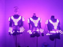 LED illuminated/ glowing women/lady robot costumes/ light suits/clothes dance accessories dance dress jumpsuits 2024 - buy cheap